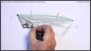 learn how to draw a cartoon airplane in two point perspective 01