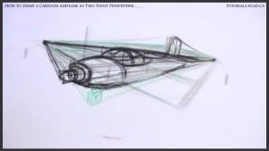 learn how to draw a cartoon airplane in two point perspective 02