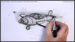 learn how to draw a cartoon airplane in two point perspective 03