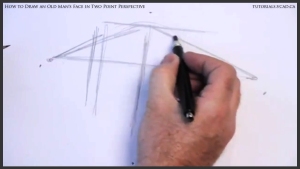 learn how to draw an old man's face in two point perspective 002