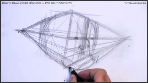 learn how to draw an old man's face in two point perspective 006