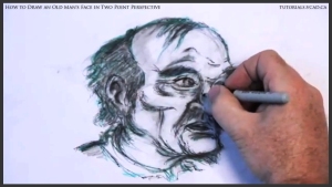 learn how to draw an old man's face in two point perspective 043